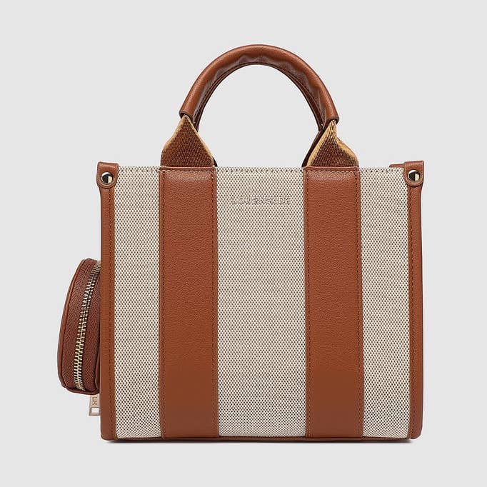 Mini Manhattan Sac Cabas - Toile Tan Naturel pour la vente par Louenhide
