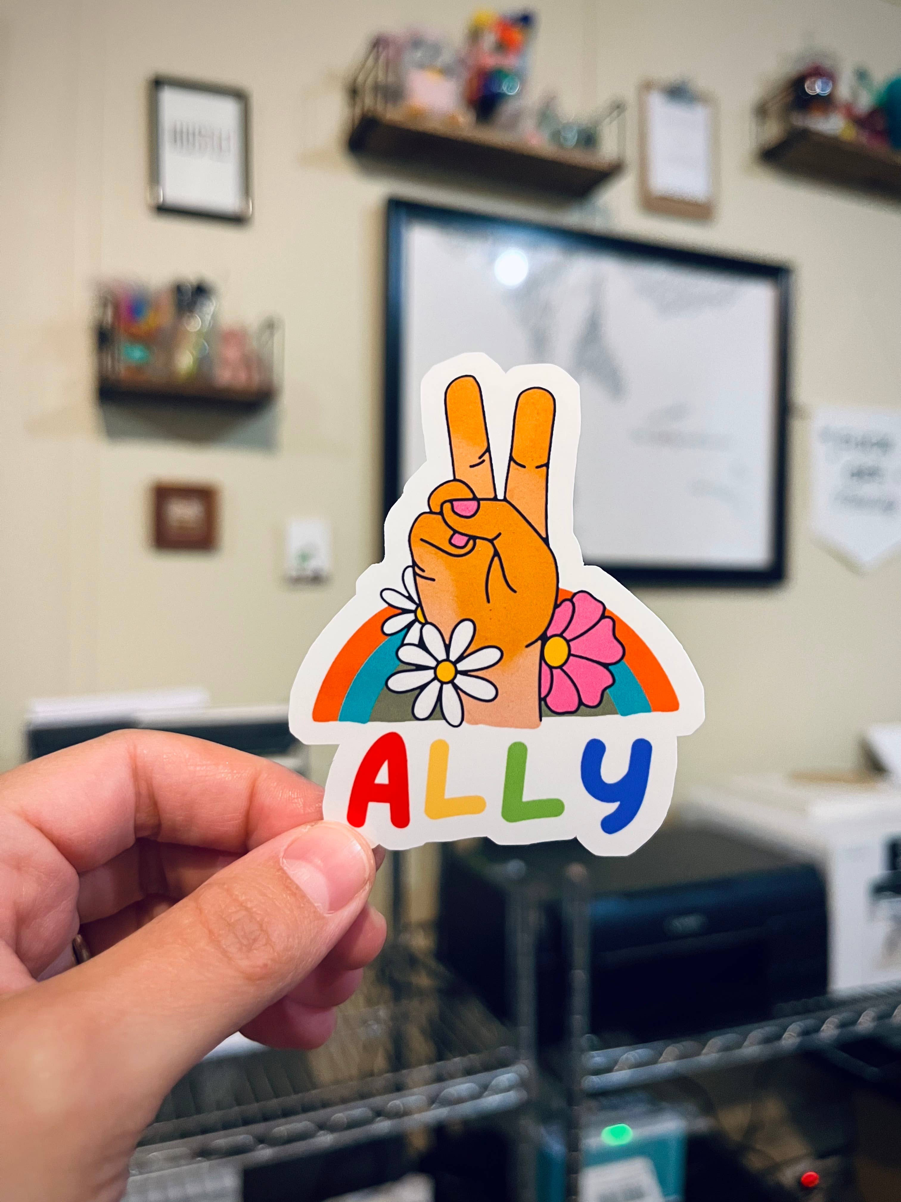 Tiny Baker Creations - Wholesale Sticker - Ally Pride Sticker | LGBTQ | Queer Pride Ally1