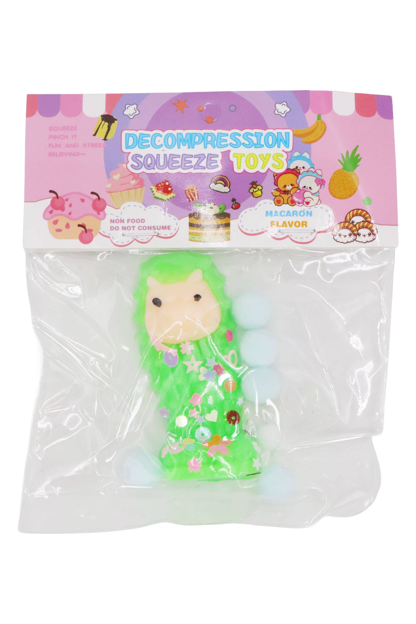 ASSORTED Brain Rot Memes Mochi Pom Pom Squishy Bag - 20 pcs for wholesale on Faire9