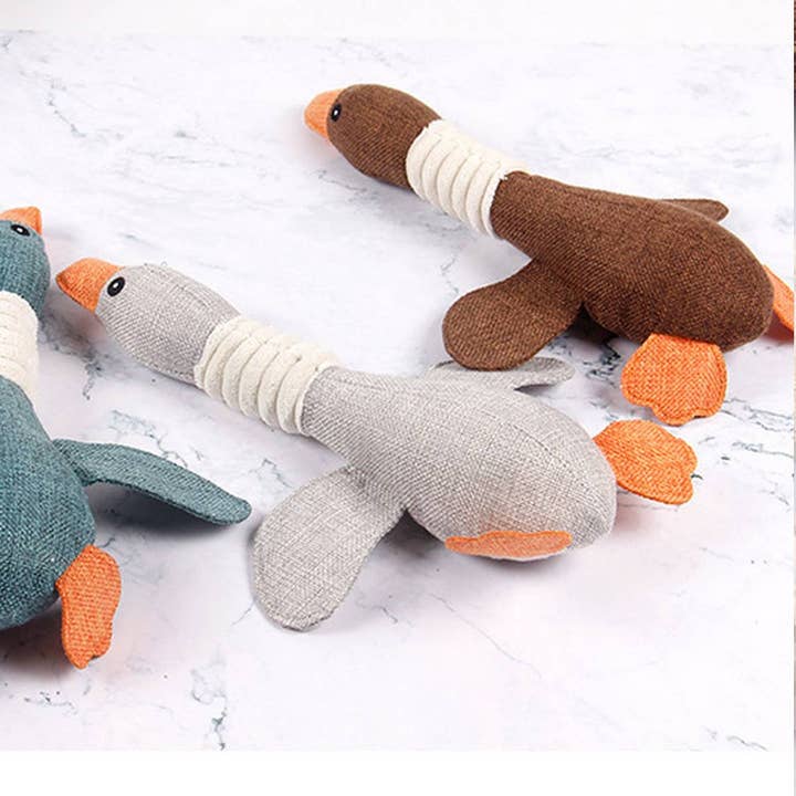 PAWPAWwholesale - Wholesale Pet Plush Toy - Dog - Wholesale Durable Plush Pet Toy – Burlap Goose_CWMM53589