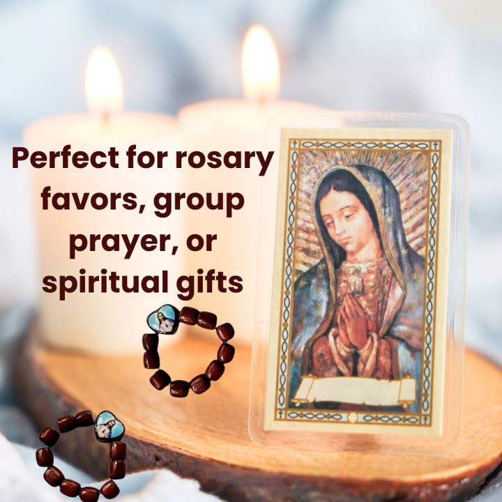 Catholica Shop - Wholesale Band/Stacked Ring - Wood Rosary Rings - Sacred Heart3