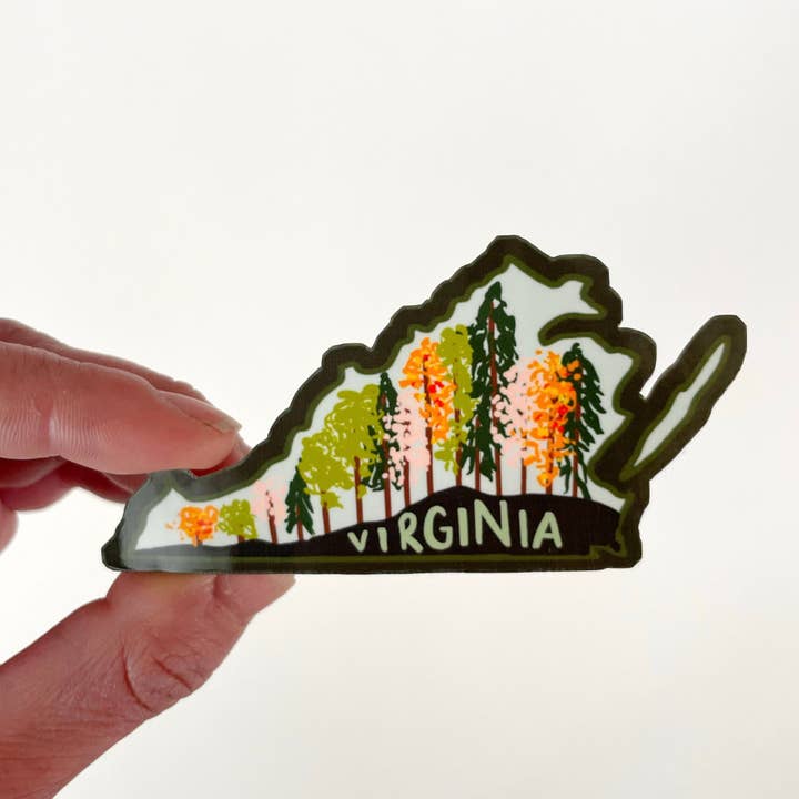 Virginia / Water Resistant State Sticker for Water Bottle, H for wholesale by Saguaro Creative Co.
