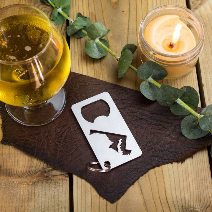 Iron Maid Art - Wholesale Bottle/Wine Opener - Maryland State Stainless Steel Beer Bottle Opener Gift Bar