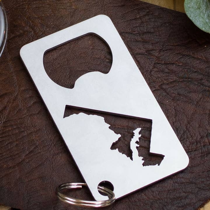 Iron Maid Art - Wholesale Bottle/Wine Opener - Maryland State Stainless Steel Beer Bottle Opener Gift Bar