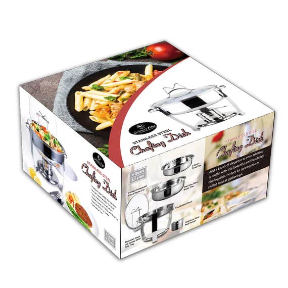 Gourmet Edge - Wholesale Cooking Pot - Culinary Edge S/S Buffet Chafer 4 Quart Round Chafing Dish3