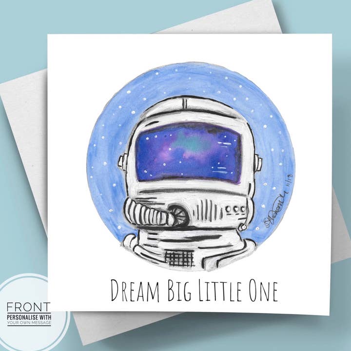 Astronaut Birthday Greeting Card for wholesale by RainbowRaindrops