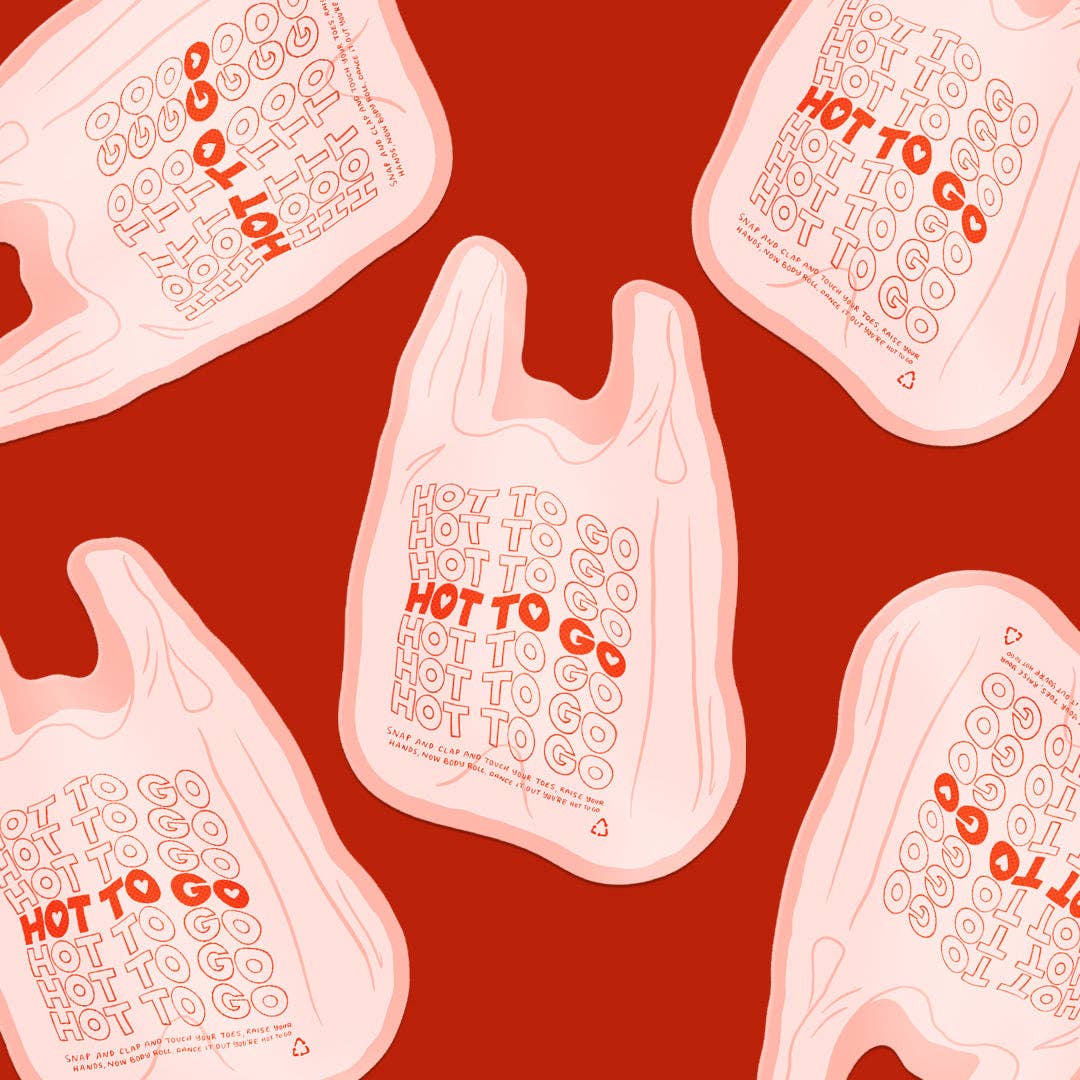 A Fink & Ink - Wholesale Sticker - Hot To Go Takeout Bag Vinyl Sticker1