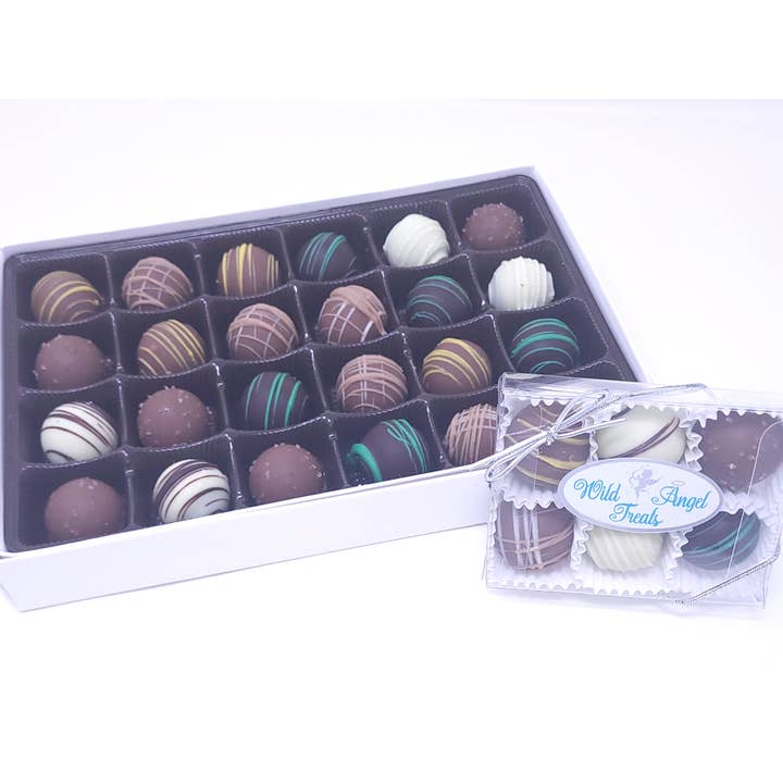 Gourmet Chocolate Ganache Bite Size Truffles - Assorted for wholesale by Wild Angel Treats, LLC