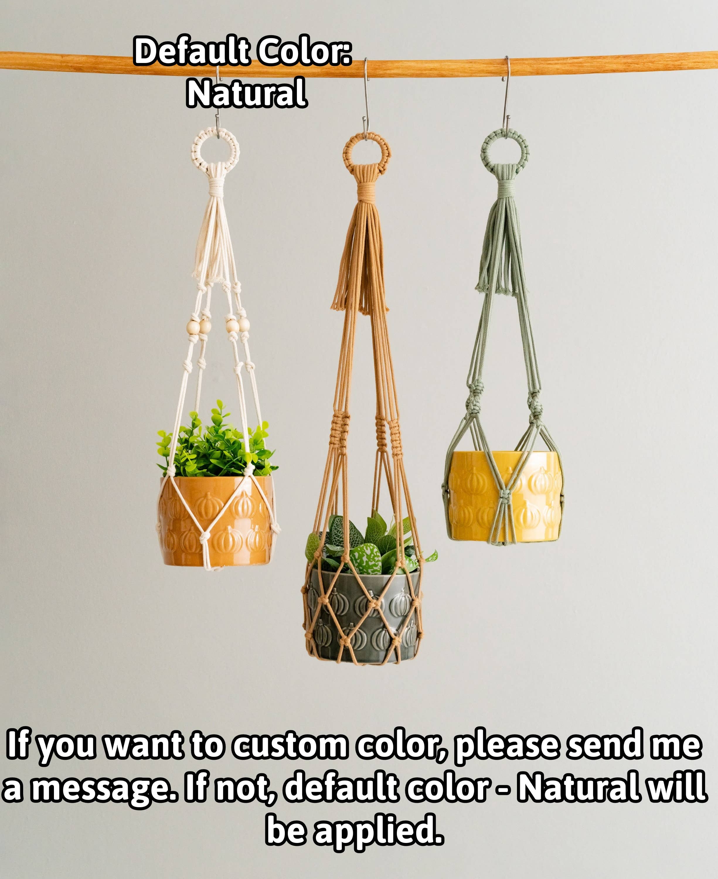 BeanDaikon – Engroshandel Hængende plantekasse – Håndlavet makramé planteophæng I575