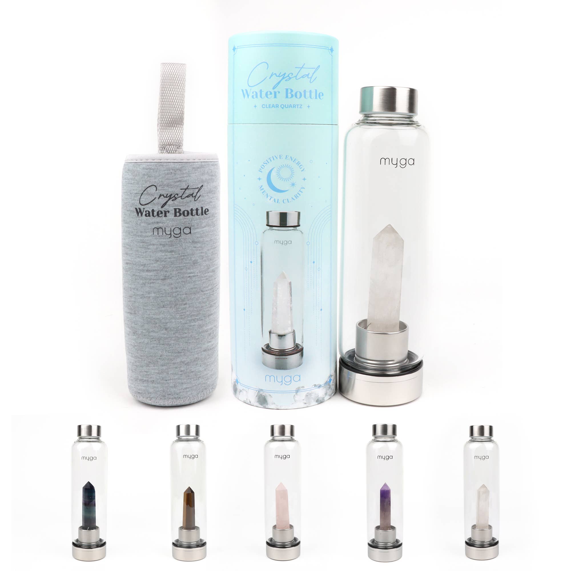 Myga – wholesale Vattenflaska – Vattenflaska i glas med kristallinfusion av klar kvarts10