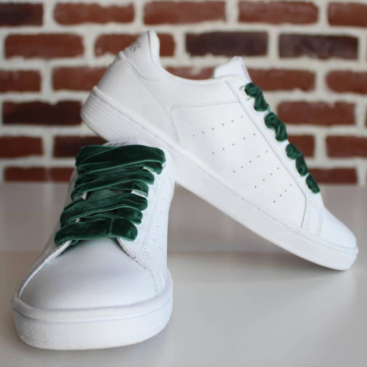 furiouslaces - Venta al por mayor Cordones de zapatos - Unisex - Cordones de terciopelo verde oscuro2