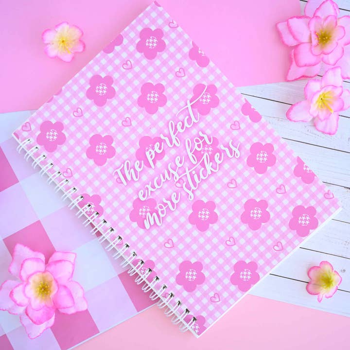 Cute reusable sticker book !kawaii pink flowers stationery for wholesale by Kawineko