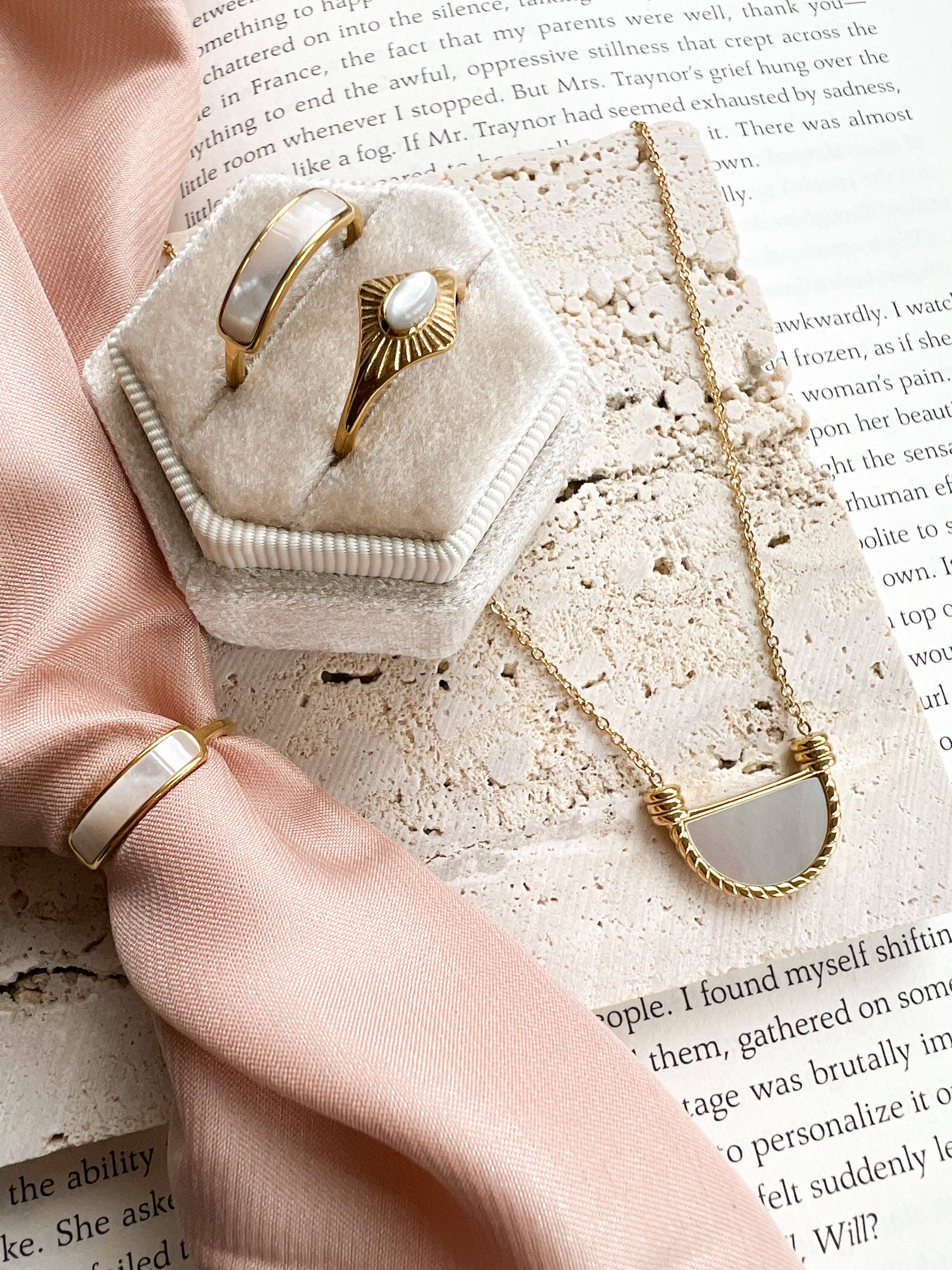 24th & Gold - Wholesale Band/Stacked Ring - Iridescent Band Gold Ring6