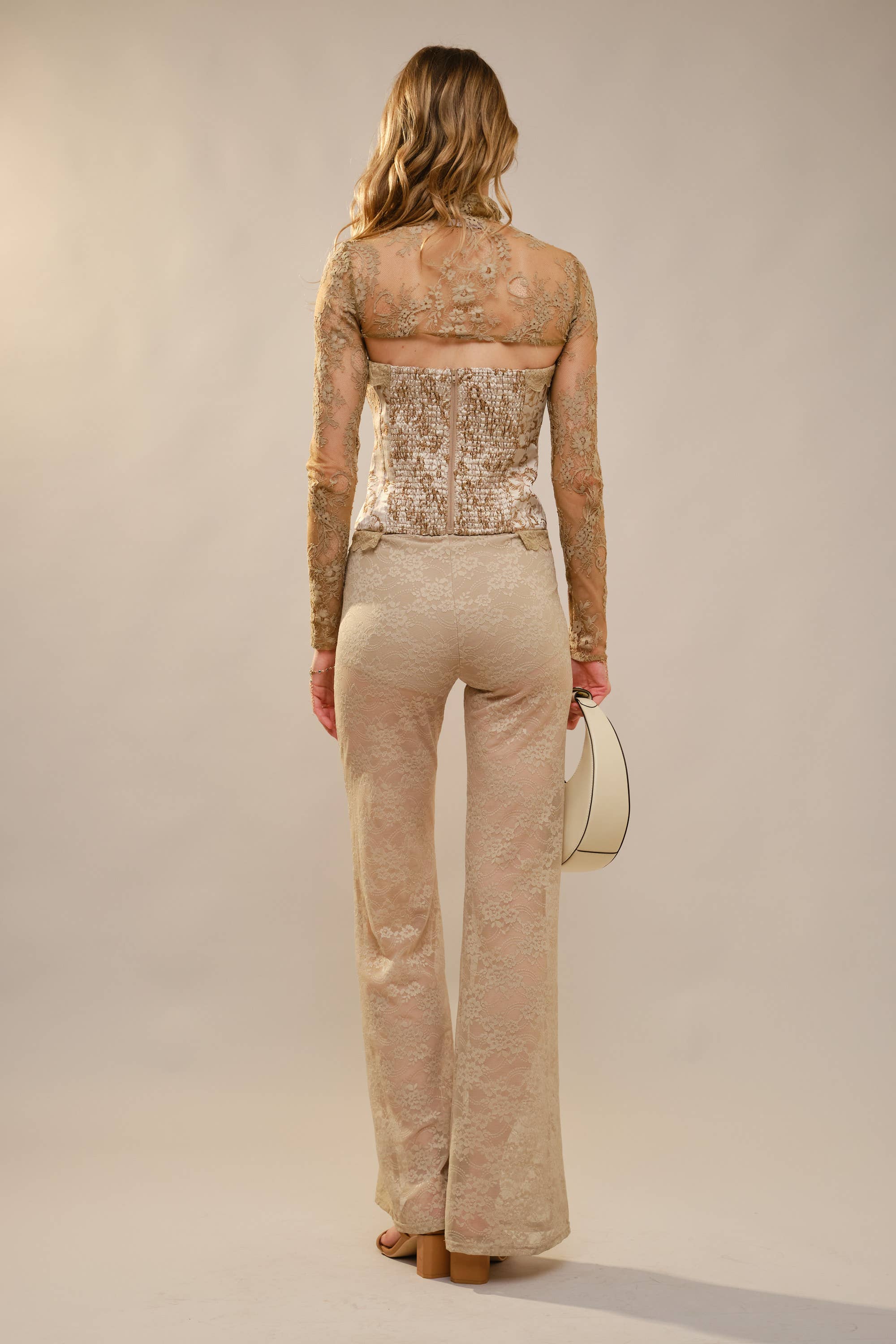 Blue B - Wholesale Pants - Women's - 23781P Floral Lace Western Stitch Inner Short Flare Pants12