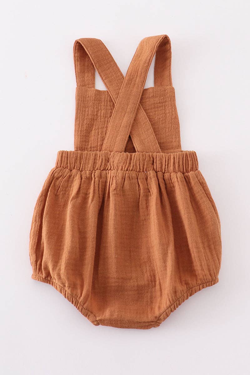 Mom & Co. - Vente Body (sans pieds) – bébé - Bulle garçon en mousseline caramel premium4