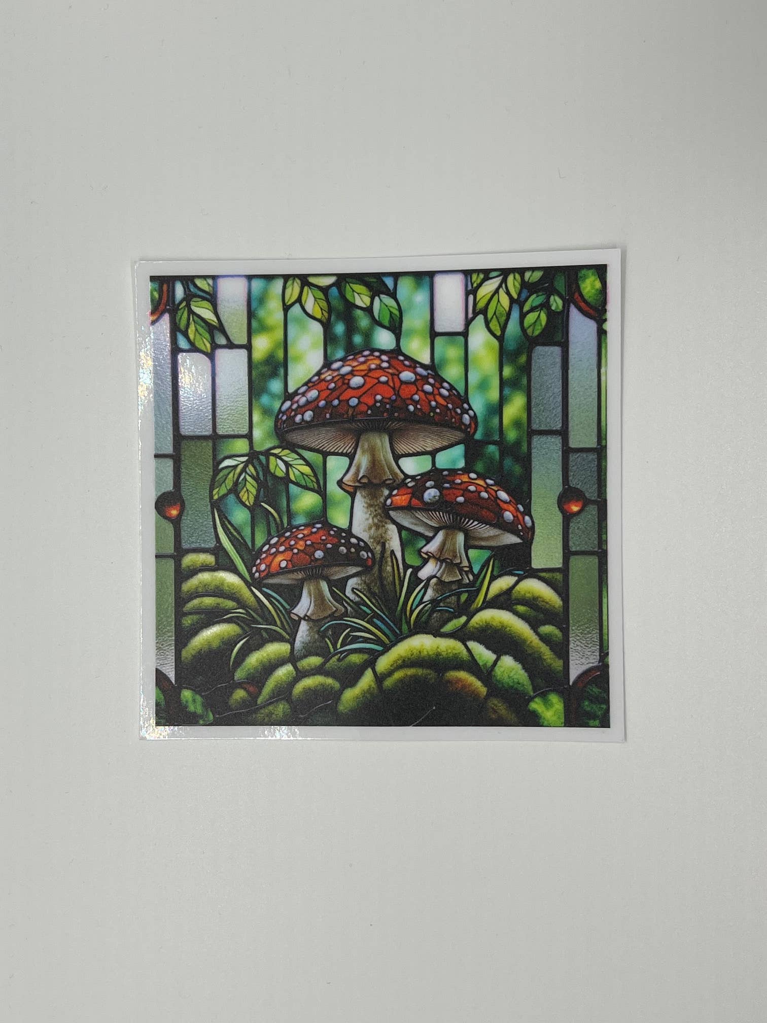 Cosmic Artware - Wholesale Suncatcher - Stained Glass Vinyl Window Cling, Forest Toadstools3