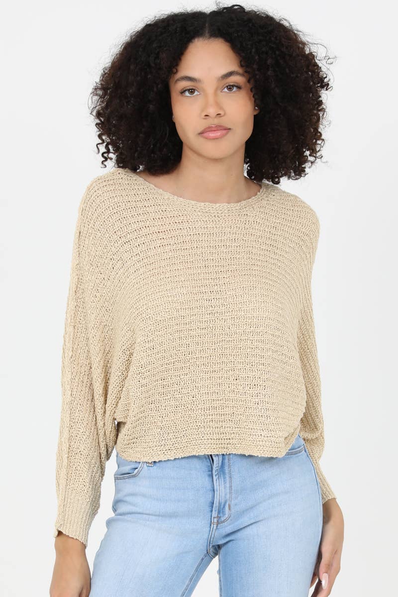 ANGIE - Wholesale Knit Sweater - Women's - XHQ18-ASIS OPEN KNIT LIGHT WEIGHT PULLOVER SWEATER2