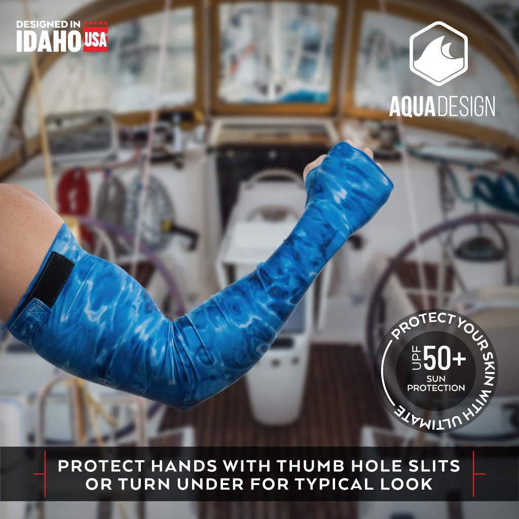 Aqua Design - Wholesale Gloves - Men's - Mens Adjustable Arm UV Sun Protection Sleeves | Aqua Design11