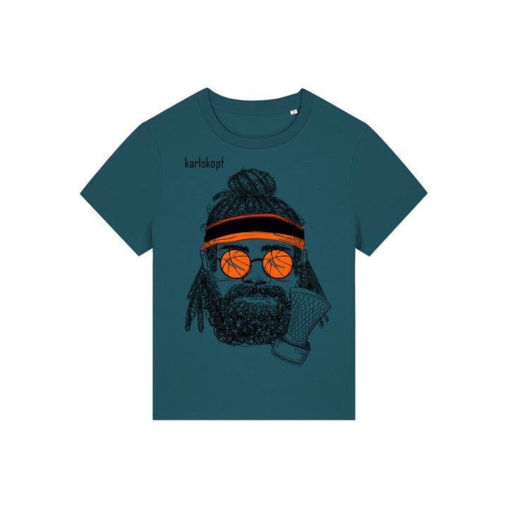 karlskopf - Wholesale Screen Printed T-Shirt - Women's - BASKETBALLER Shirt for women | 100% organic cotton5