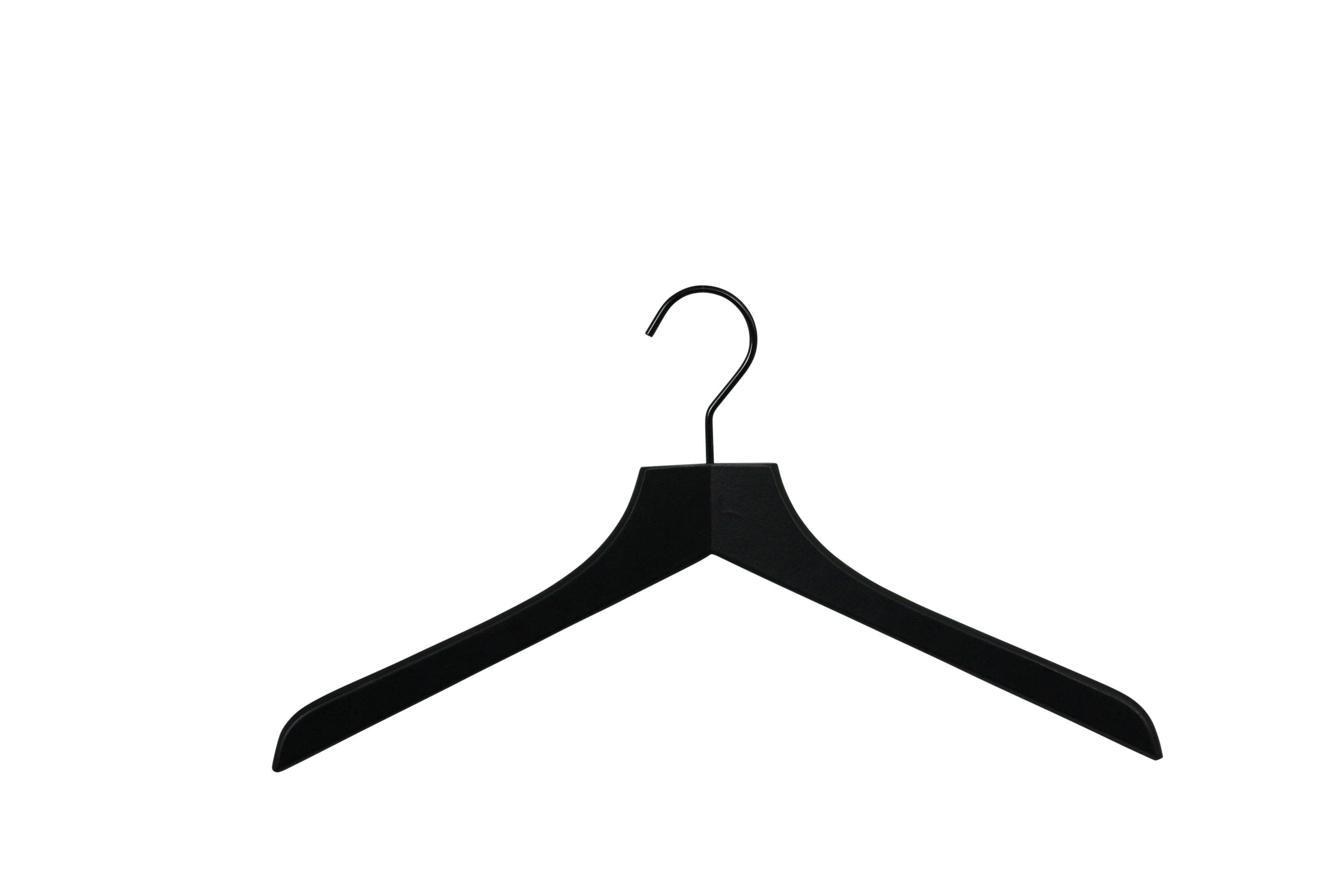 MAWA - Wholesale Clothes Hangers - Professional clothes hanger, black lacquered, 45 cm0
