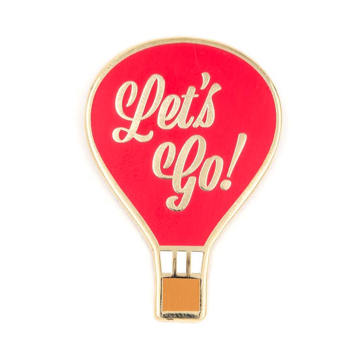 Let's Go Hot Air Balloon Enamel Pin for wholesale by These Are Things