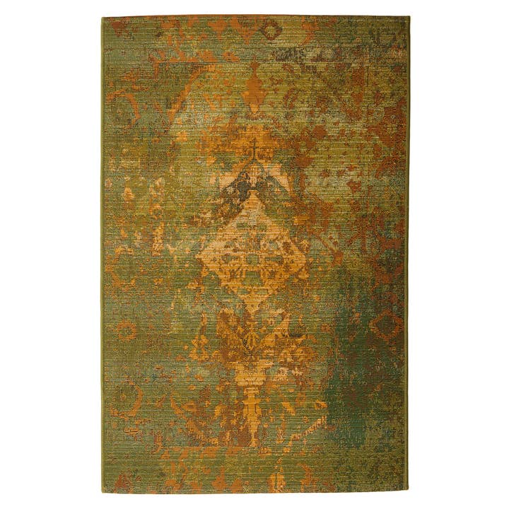 Marina Kermin Indoor/Outdoor Area Rug Green for wholesale on Faire3