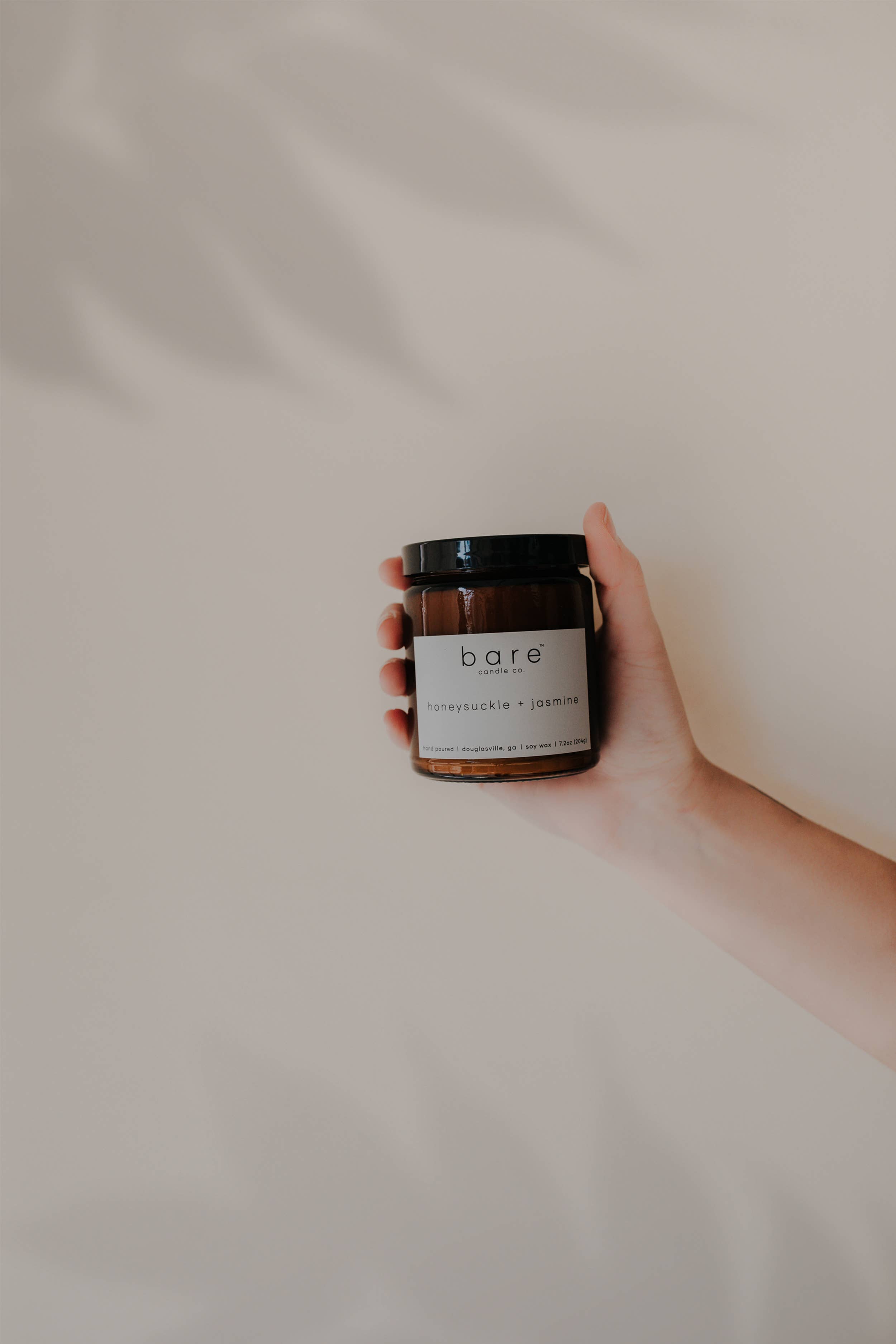 Bare Candle Company - Wholesale Jar/Filled Candle - Honeysuckle + Jasmine Soy Candle 7.2oz1