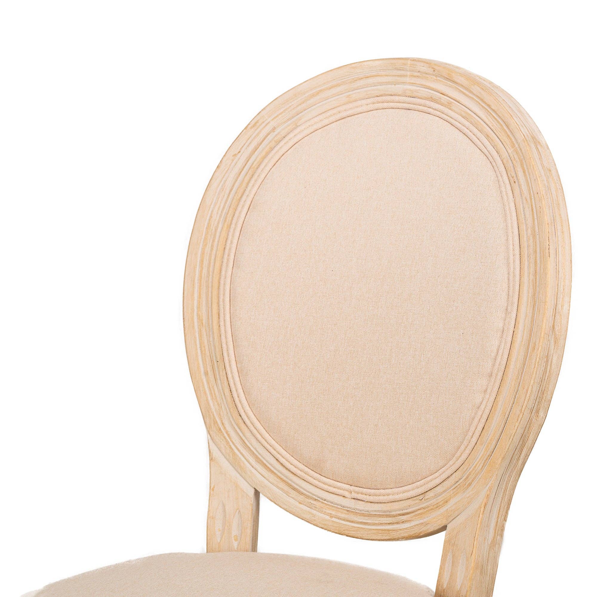 Nordlys - Wholesale Chair - RICHELIEU Set of 2 Wooden Dining Chairs with Beige Fabric3