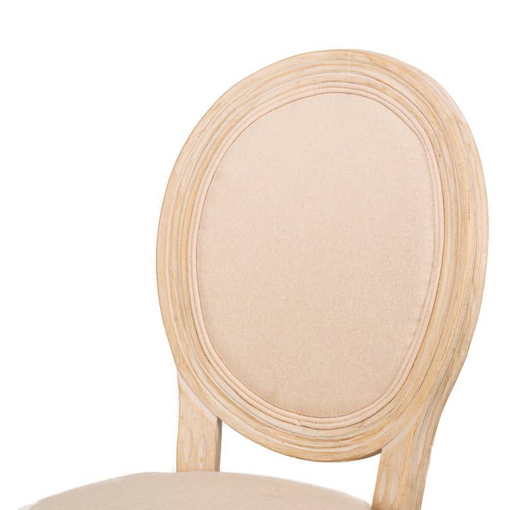 Nordlys - Wholesale Chair - RICHELIEU Set of 2 Wooden Dining Chairs with Beige Fabric3