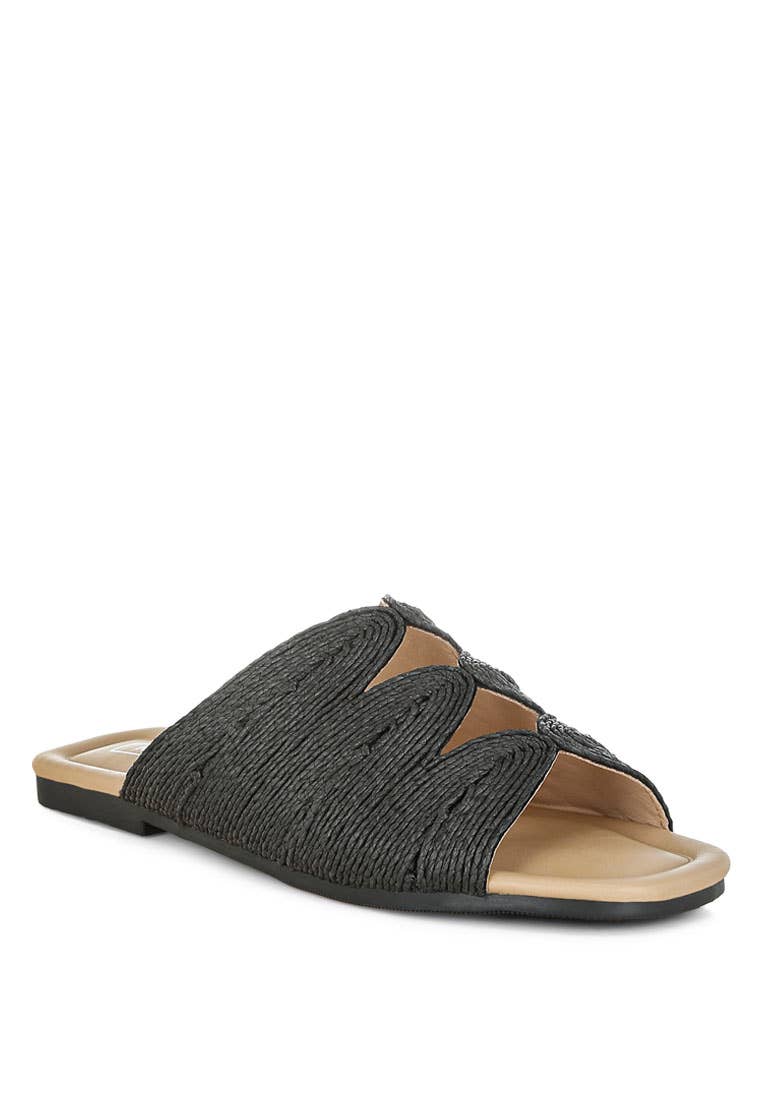 Rag Company - Wholesale Sandals - Women's - Daisy Doe Raffia Square Toe Flats10