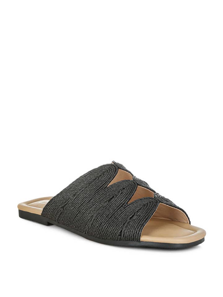 Rag Company - Wholesale Sandals - Women's - Daisy Doe Raffia Square Toe Flats10