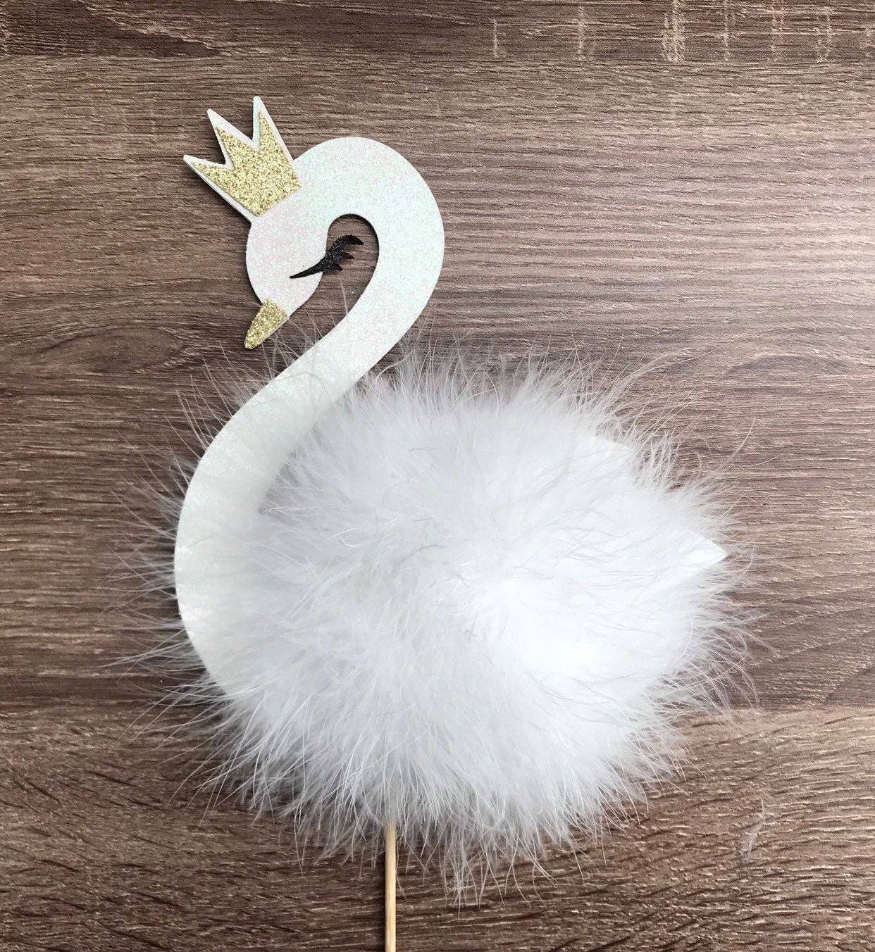 The Haus of Holly - Wholesale Cake/Cupcake Topper - Swan Cake Topper| Swan Birthday| Baby Shower Cake Topper| Swan Party Decor| Swan Lake Decorations| Swan Princess Party| Swan Soiree4
