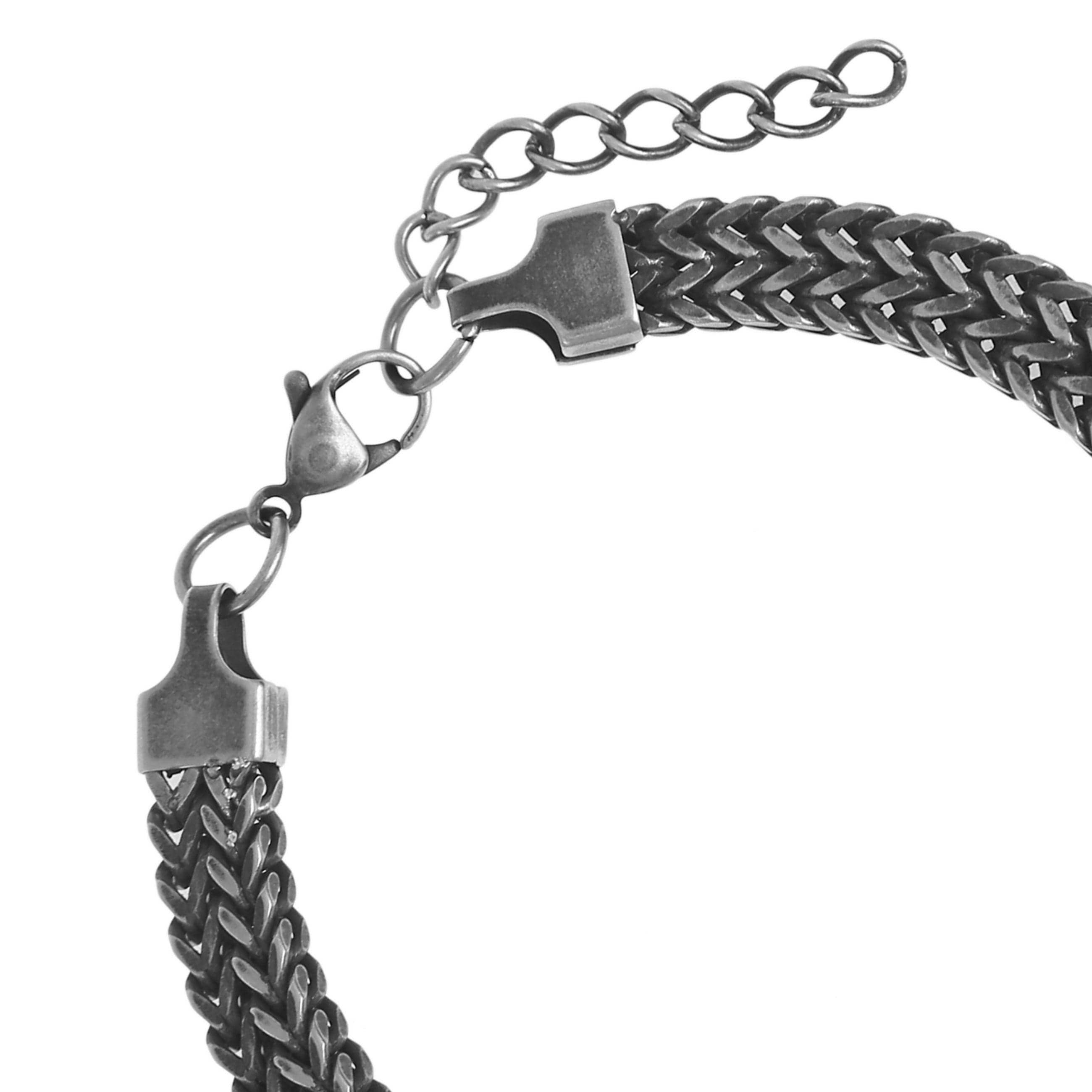 Made By Nami - Vente Bracelet tissé/tressé - Bracelet épais en acier inoxydable | Argenté4