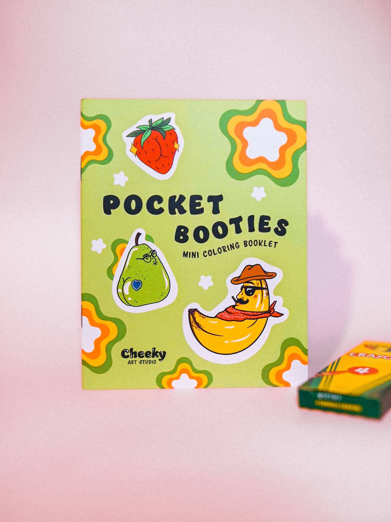Pocket Booties Mini Coloring Booklet for wholesale by Cheeky Art Studio
