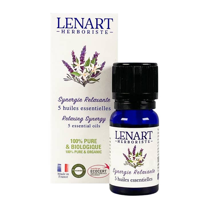 Ecocert Organic Relaxing Synergy 10 ml for wholesale by Lénart Herboriste
