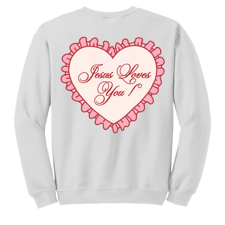 Jesus Love You Heart Crewneck for wholesale by Way Maker Yeg