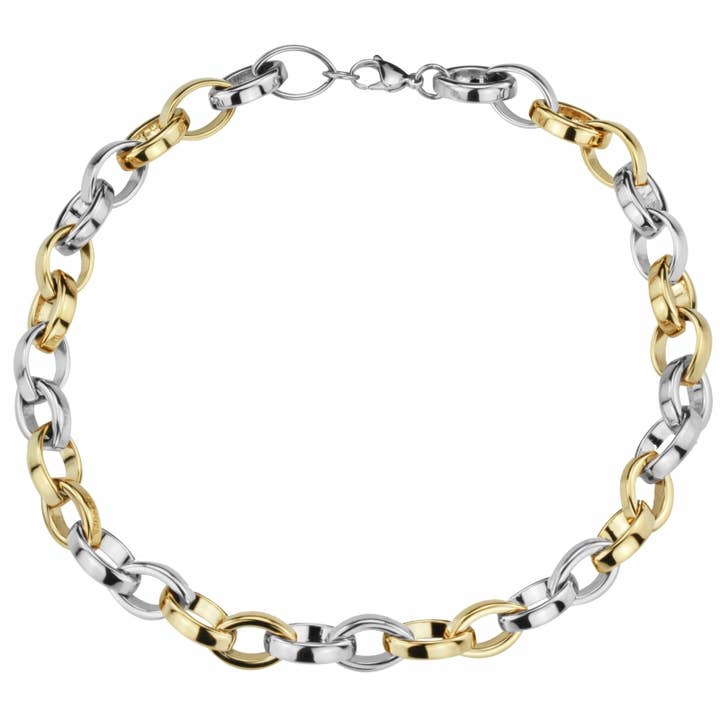 Colar Traveller - Aço Inoxidável - bicolor - 52cm por atacado de Hollander Jewels B.V.