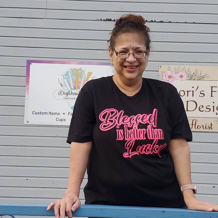 Blessed is better than Lucky Graphic Tee for wholesale by iDigBeauty1.5