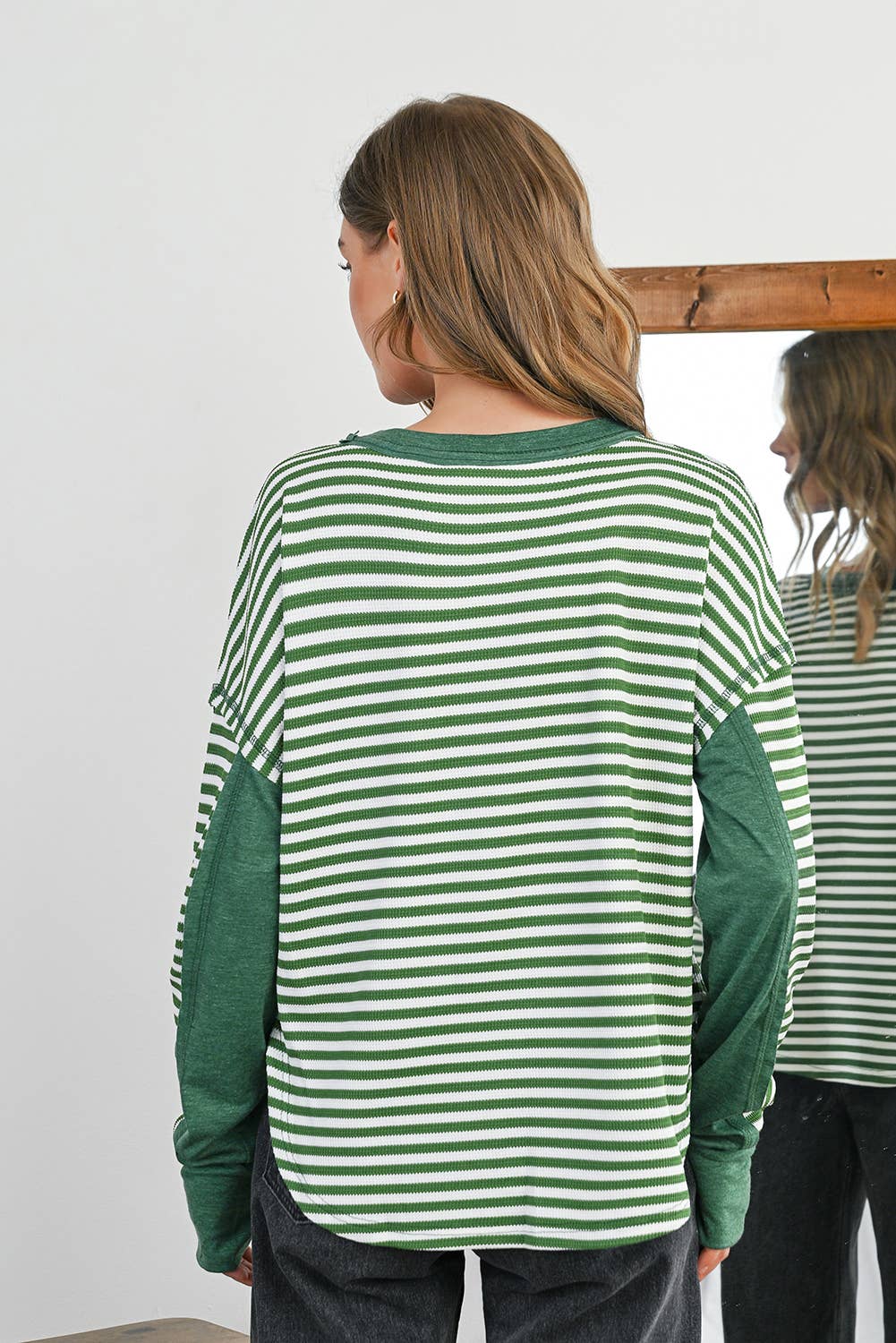 Aapparella - Wholesale Knit Top - Women's - Basic Stripe Patten Knit Long Sleeve Top | S-4X4