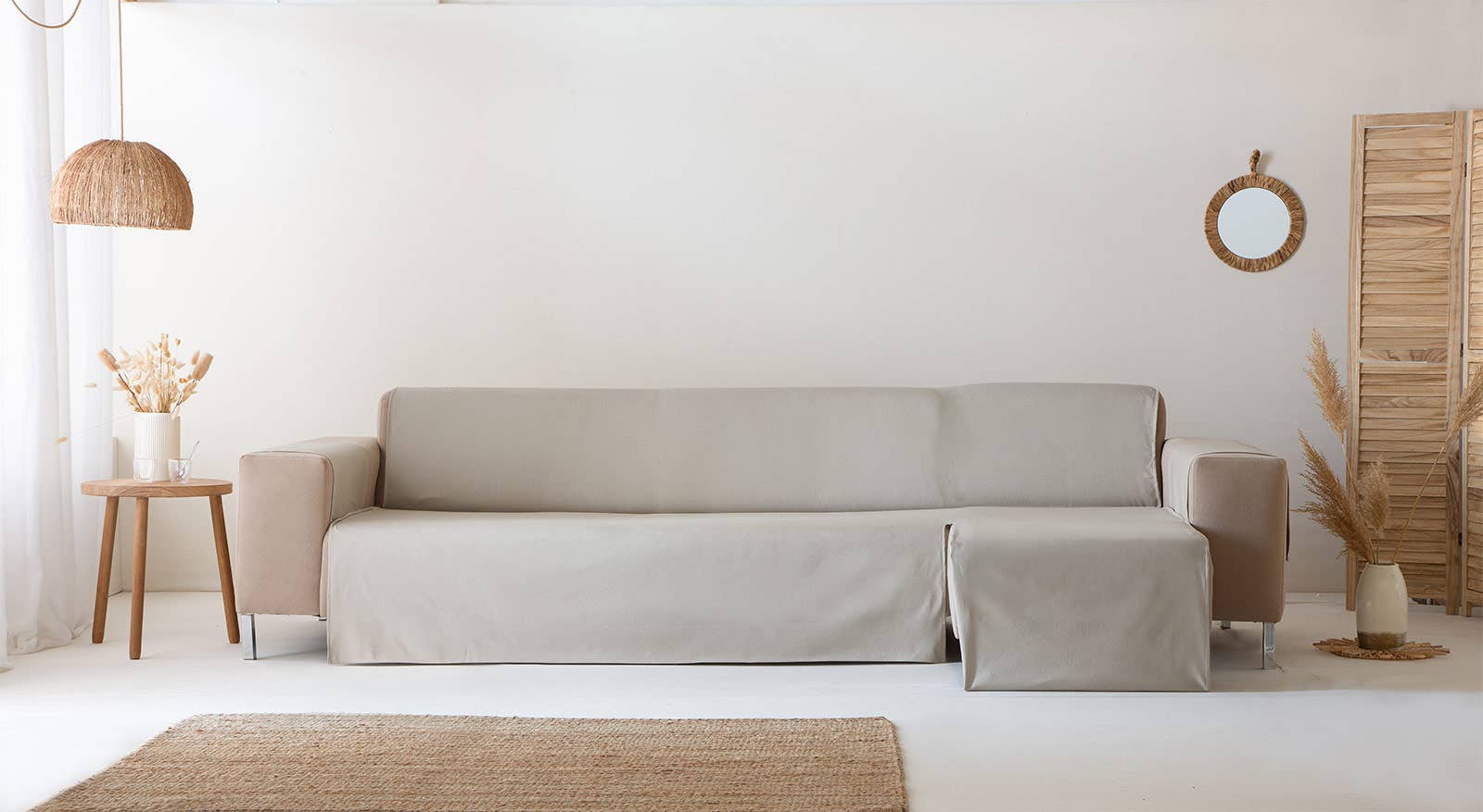 GAMUSI - Wholesale Chair/Sofa Slipcover - Smooth cotton plain sofa cover ALICANTE17