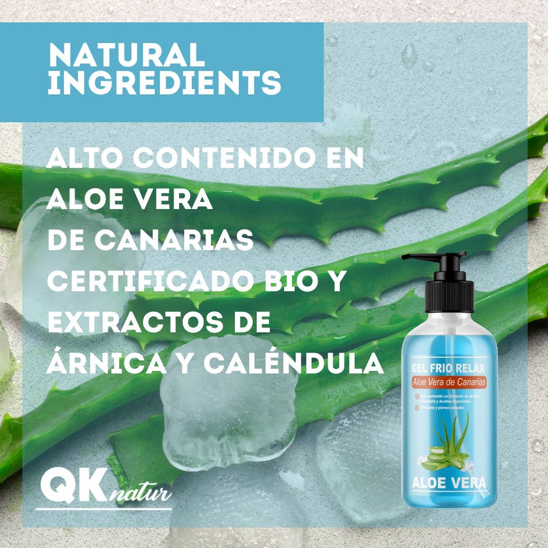 Qknatur - Wholesale Body Cream/Lotion - COLD GEL ALOE VERA FROM CANARY ISLANDS BIO - 250ml3