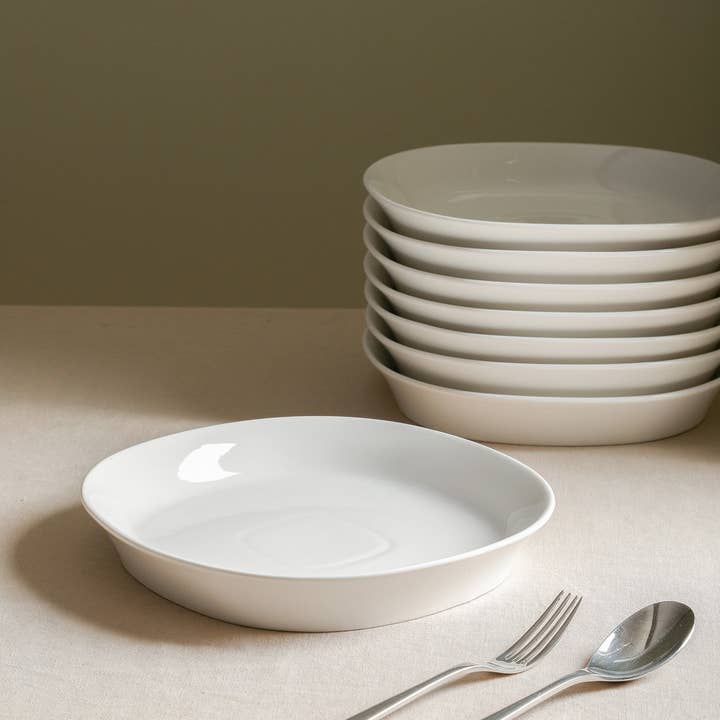 Stone Lain - Wholesale Bowl - Quadro Porcelain Pasta Bowl - White