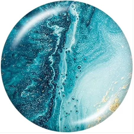 Say It in A Snap Jewelry - Wholesale Lapel Pin/Button - Snap Jewelry - Beach Water Ocean Themed Snaps - Glass Dome0