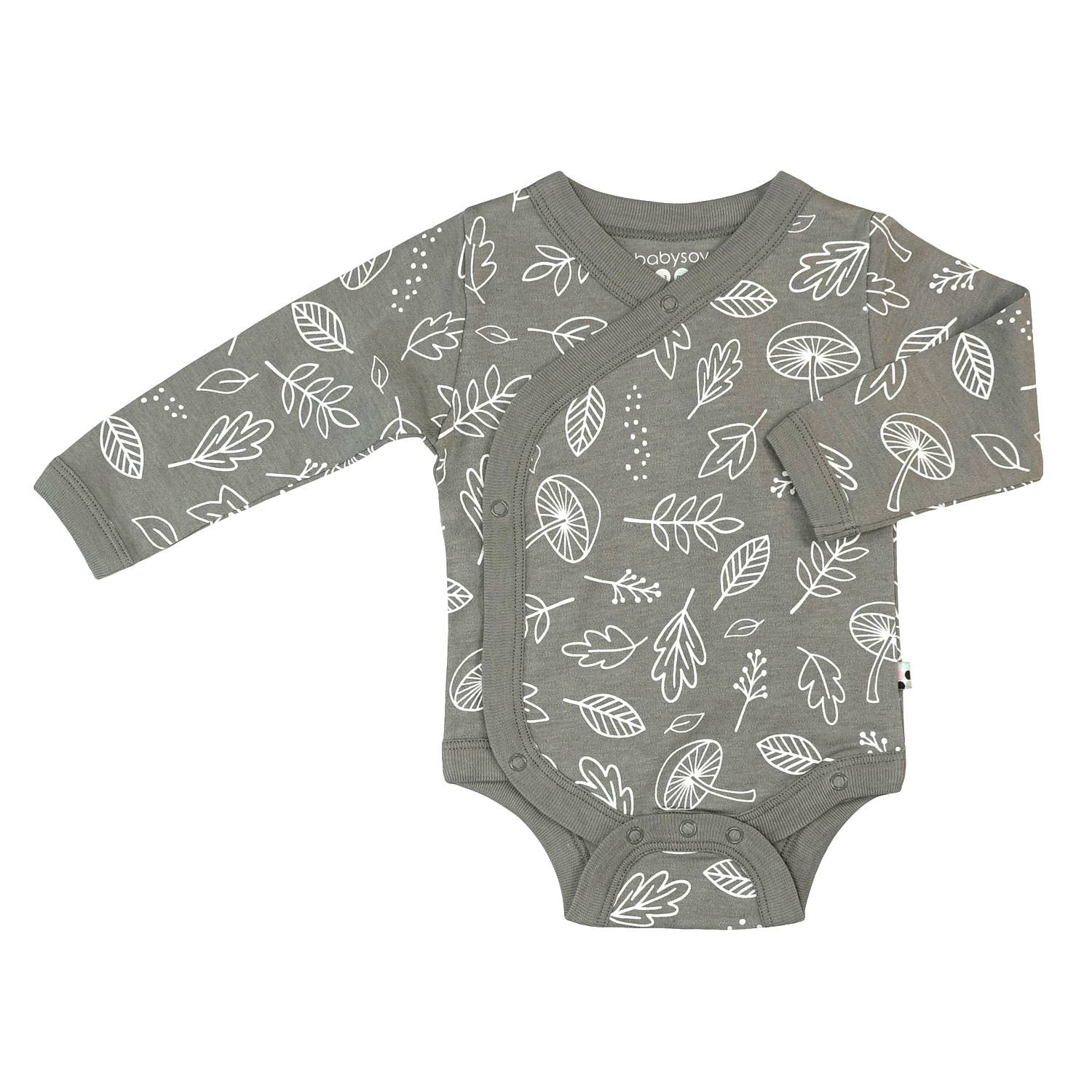 babysoy Inc - Wholesale Bodysuit (Non-Footed) - Baby - Organic Pattern Long Sleeve Kimono Bodysuit/Onesie4