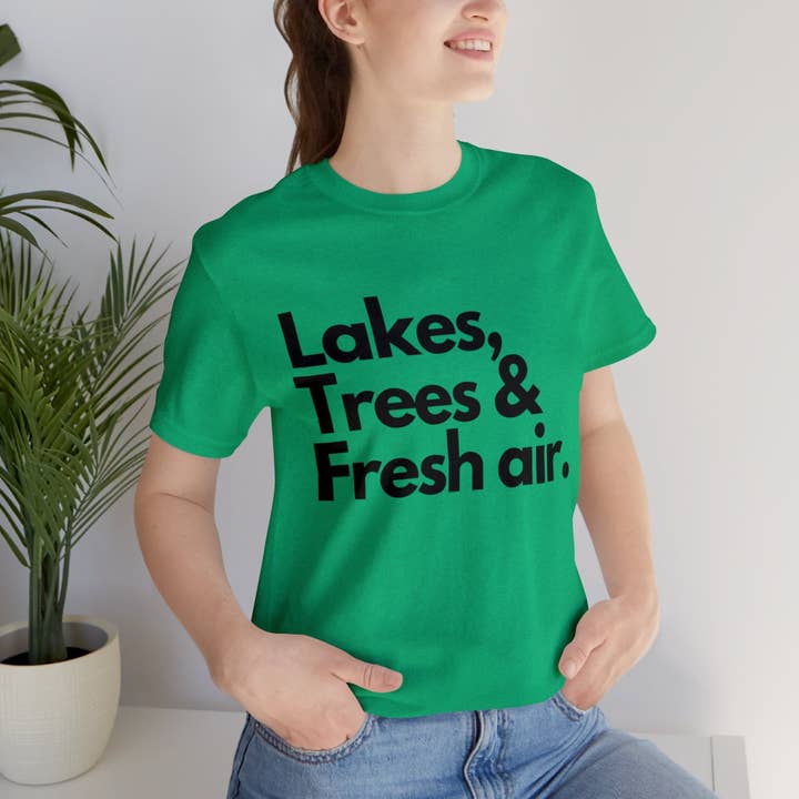 Lakes Trees and Fresh Air Nature T-shirt voor wholesale door Victorholistics