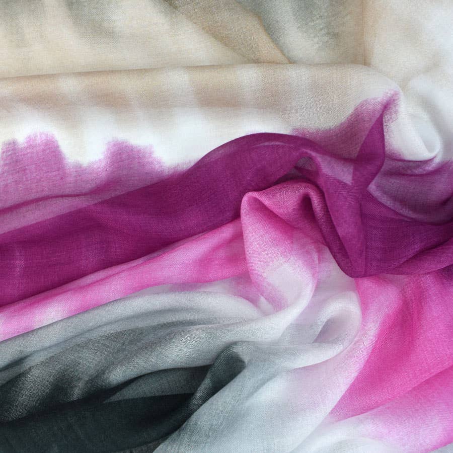 Dupatta Designs – Großhandel Schal – Damen – Milagro Gestreifter Batikschal6