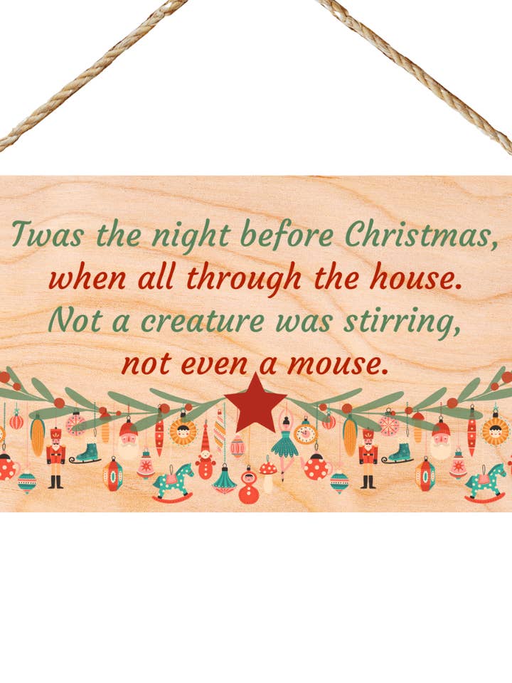 Second Ave Twas The Night Before Christmas Decoration Sign for wholesale by Second Ave Gift Company