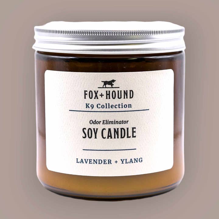 Fox + Hound - Wholesale Jar/Filled Candle - CANDLE "LAVENDER & YLANG" FOX + HOUND ODOR-ELIMINATOR SOY0