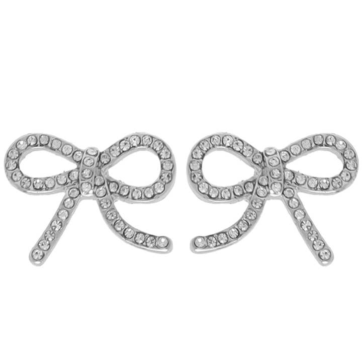 SP Sophia Collection - Wholesale Stud/Post Earrings - Fashion Cut-Out Bow Knot Post Earrings