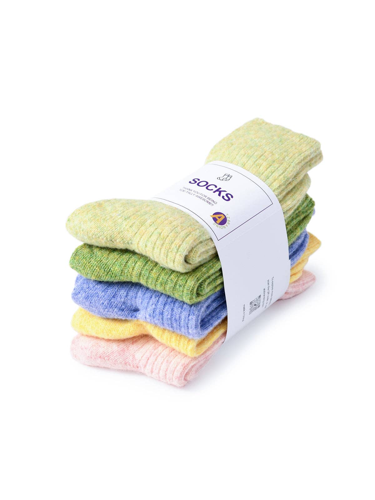 Funkyrel® Atzbranding Limited - Wholesale Socks - Women's - Rufia - 5 Paris Warm Wool Blend Socks0